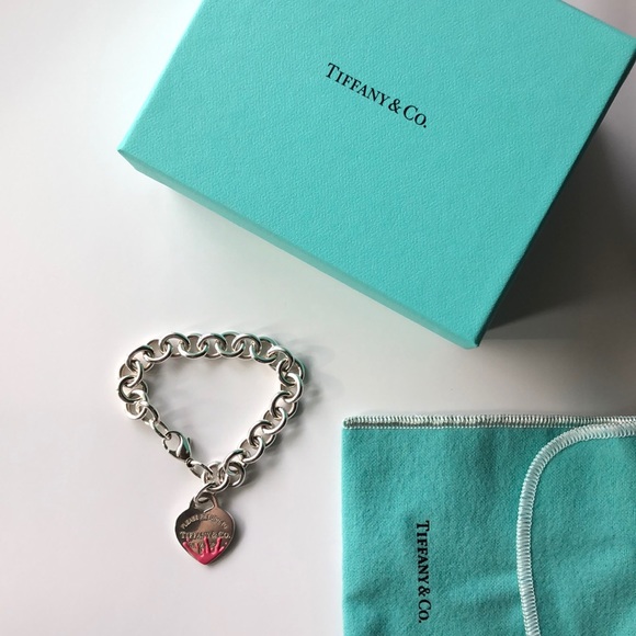 Tiffany Co Pink Color Splash Heart 